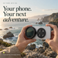 CPL Optical Resin kit LB20335223C01 shown in an outdoor mobile photography setup; phone not included.