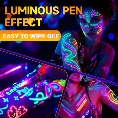 📢HEISSER VERKAUF 50 % RABATT !!!✨UV-Leuchtende Gesichts- und Körperfarben-Marker-Set