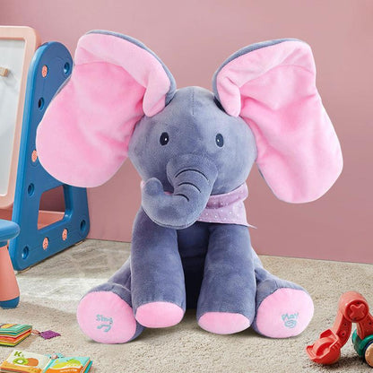 🐘🎶Peek-A-Boo Singender Elefant als Plüschtier – Interaktives musikalisches Stofftier