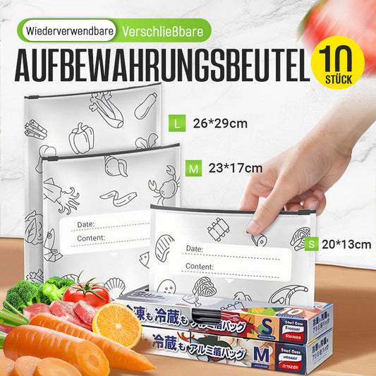 Wiederverwendbare, verschließbare Aufbewahrungsbeutel aus Aluminiumfolie