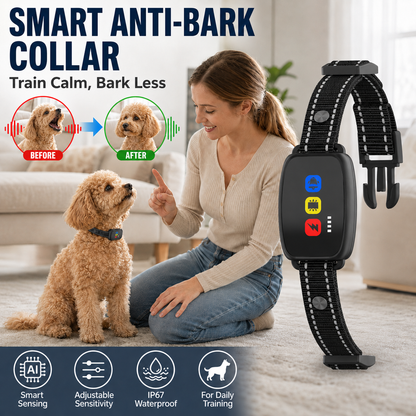Intelligentes Antibellhalsband für Hunde