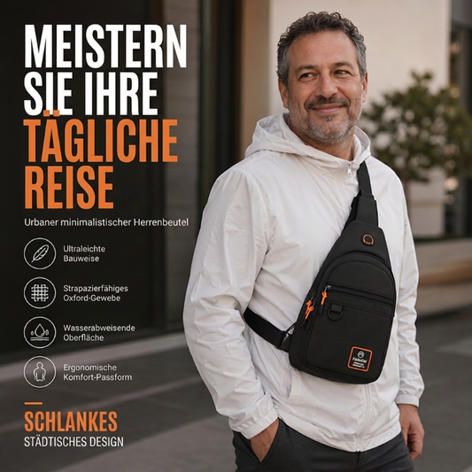 🎒3 KAUFEN 1 GRATIS -4 STÜCK✨ Wasserdichte Umhängetasche mit Mehreren Fächern - Verstellbarer Trageriemen für Täglichen Gebrauch und Reisen 🌧️💼