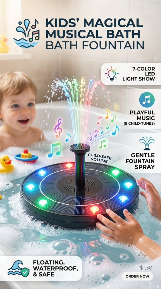 🎵 JETZT 50 % RABATT! Musikalischer Badebrunnen – Musik, Licht und Wasserspiele in einem – perfekt für die Badezeit Ihrer Kinder 🚿🎶