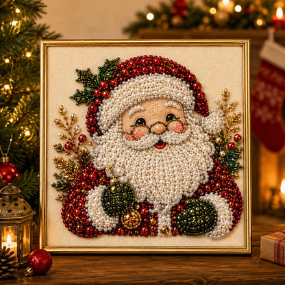 ❄️Sommerfrische 50 % Rabatt!💎DIY-Weihnachts-Diamond-Painting mit Perleffekt – Kreatives Bastelset mit Rahmen für festliche Dekoration