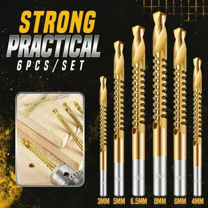🛠️ 6-teiliges titanbeschichtetes HSS-Zahnbohrer-Set 3–8 mm