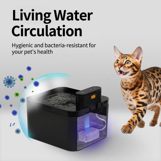 🎁Automatischer Katzenbrunnen 2,2 L batteriebetriebener Trinkbrunnen für Haustiere mit Bewegungssensor, kabelloses, geräuschloses Design für Hunde und Katzen #TOP-AUSWAHL