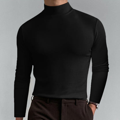 ⛳⛳Die Wahl des Erfolgs👔👔Slim Fit Langarm-T-Shirt für Herren mit Stehkragen