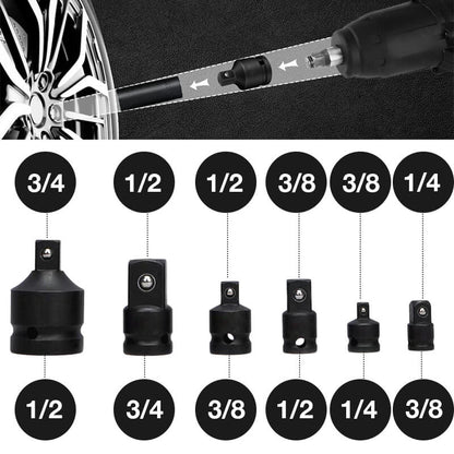 6-Piece Impact Socket Convertor Adapter