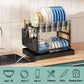 🍽️💧 2-in-1 Geschirr-Abtropfregal mit Ablaufschale – maximale Fläche, minimaler Platz, schnell trocken ⚡⏰ 50% Rabatt – letzte Chance!