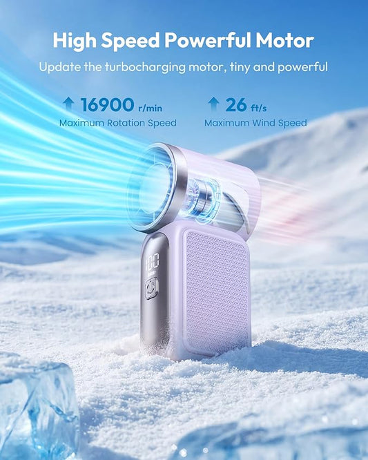 🌀Nur16.99€ diesen Sommer!!!💨Mini-Handventilator mit LED-Anzeige –👍5-stufiger Turbo-Ventilator im Taschenformat.✨Über USB aufladbar, schnelle Kühlung für Reisen und beim Schminken. Das perfekte Geschenk.  Tragbare Kühlung