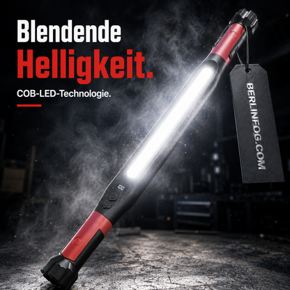 🔧Wiederaufladbare Werkstattleuchte – 3000 LM, IPX4 wassergeschützt & 360° Haken