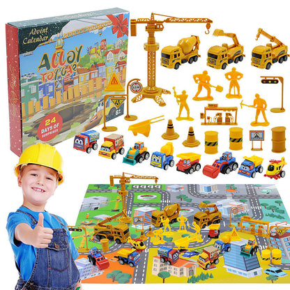 🔥Solange der Vorrat reicht 40 % Rabatt!🚗Adventskalender für Jungen: Spielzeugsets mit Baumaschinen aus Metalllegierung