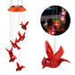 🦋✨ Solar-Windspiel „Vogelzauber“ – bunter Gartendeko 🕊️🌸 mit LED-Licht, wetterfest & endlos kreisend