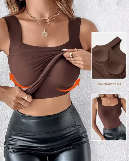🏆Letzter Tag Sonderpreis 19.99 €!!💐Thermische Tank-Tops für Damen mit U-Ausschnitt und integriertem BH🌟💓