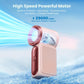 🌀Nur19.99€ diesen Sommer!!!💨Mini-Handventilator mit LED-Anzeige –👍5-stufiger Turbo-Ventilator im Taschenformat.✨Über USB aufladbar, schnelle Kühlung für Reisen und beim Schminken. Das perfekte Geschenk.  Tragbare Kühlung