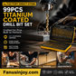 🔥Nur für kurze Zeit: 50 % Rabatt!🔧 Hocheffizientes Werkzeug, das von erfahrenen Handwerkern geschätzt wird! Direkt vom Hersteller: 99-teiliges Set titanbeschichteter Bohrer.