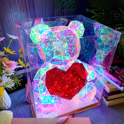💕Valentinstags-Special – 60 % Rabatt🎁 Bunter, leuchtender Bär
