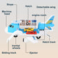 Abnehmbares Transport-Frachtflugzeug-Spielzeug mit 2 Autos