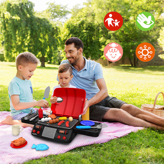 Simulierter Grillofen-Spielset mit Wasserspray für Kinder