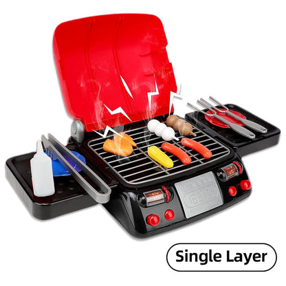 Simulierter Grillofen-Spielset mit Wasserspray für Kinder