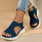 Bequeme atmungsaktive flache Sandalen mit offener Zehe für Damen im Sommer
