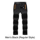 Winddichte, wasserdichte, warme Wanderhose mit elastischem Bund