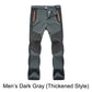 Winddichte, wasserdichte, warme Wanderhose mit elastischem Bund