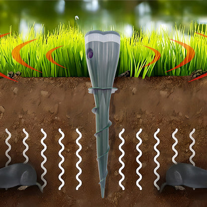 Solarbetriebener, wasserdichter Schraub-Wühlmausschreck