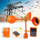 Vogelscheuche mit Reflektor und Windmaschine mit Sound