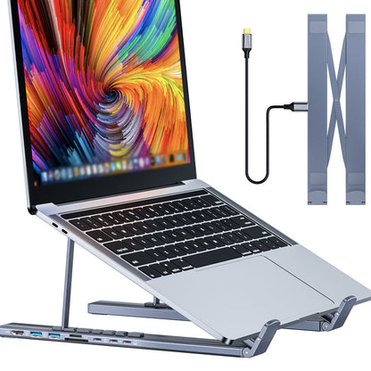 💥50 % Rabatt + versandkostenfrei: 8-in-1-USB-C-Dockingstation und Laptop-Ständer – 8 Anschlüsse, 4K-HDMI und höhenverstellbar für mehr Produktivität 🖥️