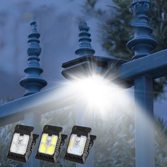 🔥Jetzt 2 kaufen, 1 gratis! 🌿Solar-Clip-Leuchte mit Bewegungssensor Perfekt für Garten, Balkon & Terrasse! 🏡✨
