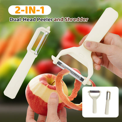 💥Heißer Verkauf💥2-in-1-Doppelkopf-Schäler und -Reibe