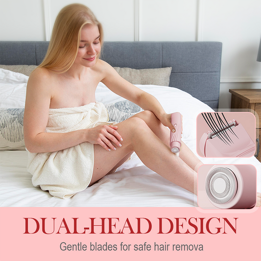 🔥Hot Sale Deals🖤-Tragbarer elektrischer Epilierer mit zwei Köpfen und mehreren Funktionen💞Geeignet für den ganzen Körper