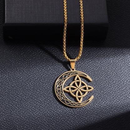 🔥 LETZTER TAG DER AKTION – 50 % RABATT 🔥 Celtic Moon Anhänger-Halskett