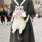 Süßer Katzen-Plüsch-Rucksack