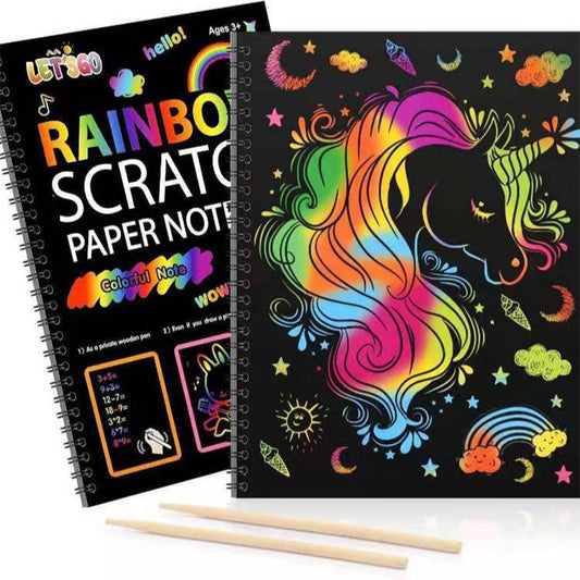 Kreatives Regenbogen-Kratzbild-Notizbuch