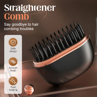 🏆Blitzverkauf 49 % RABATT⚡🔥Mini-Haarglätterkamm ohne Kabel