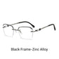 Modische HD-Randlose Brille mit 0°-Rand und Blaulichtfilter