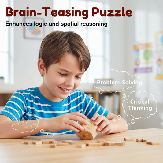 Klassisches Luban-Schloss-Holzpuzzlespiel