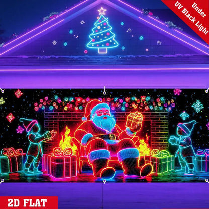 🎁🎄Solange der Vorrat reicht 50 % Rabatt!🎅UV-fluoreszierendes Weihnachtsbanner✨