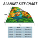 Kuschelige Flanell­decke mit Cartoon-Dschungelmotiv