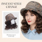 Bucket Hat with Attached Short Curly Wig