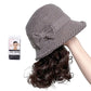 Bucket Hat with Attached Short Curly Wig