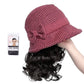 Bucket Hat with Attached Short Curly Wig