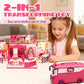 Tragbarer 2-in-1-Puppenhaus-Reisebus
