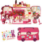 Tragbarer 2-in-1-Puppenhaus-Reisebus