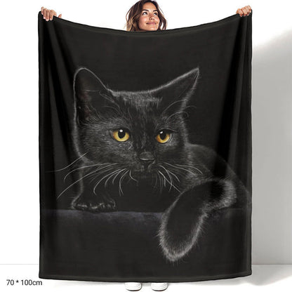 ⏳Vorverkaufskampagne für die Serie 2026：50 % RABATT!⏰🐱Schwarze Katze – Gemütliche Decke für jede Jahreszeit