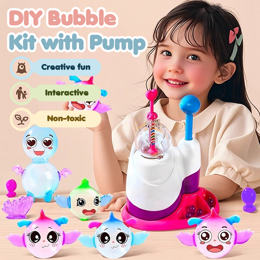 🎁Black-Friday-Mega-Angebot – 50 % Rabatt!✨DIY-Seifenblasen-Set mit Pumpe für Kinder