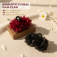 Eleganter Blumen-Krallenclip aus Stoff