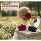 Eleganter Blumen-Krallenclip aus Stoff